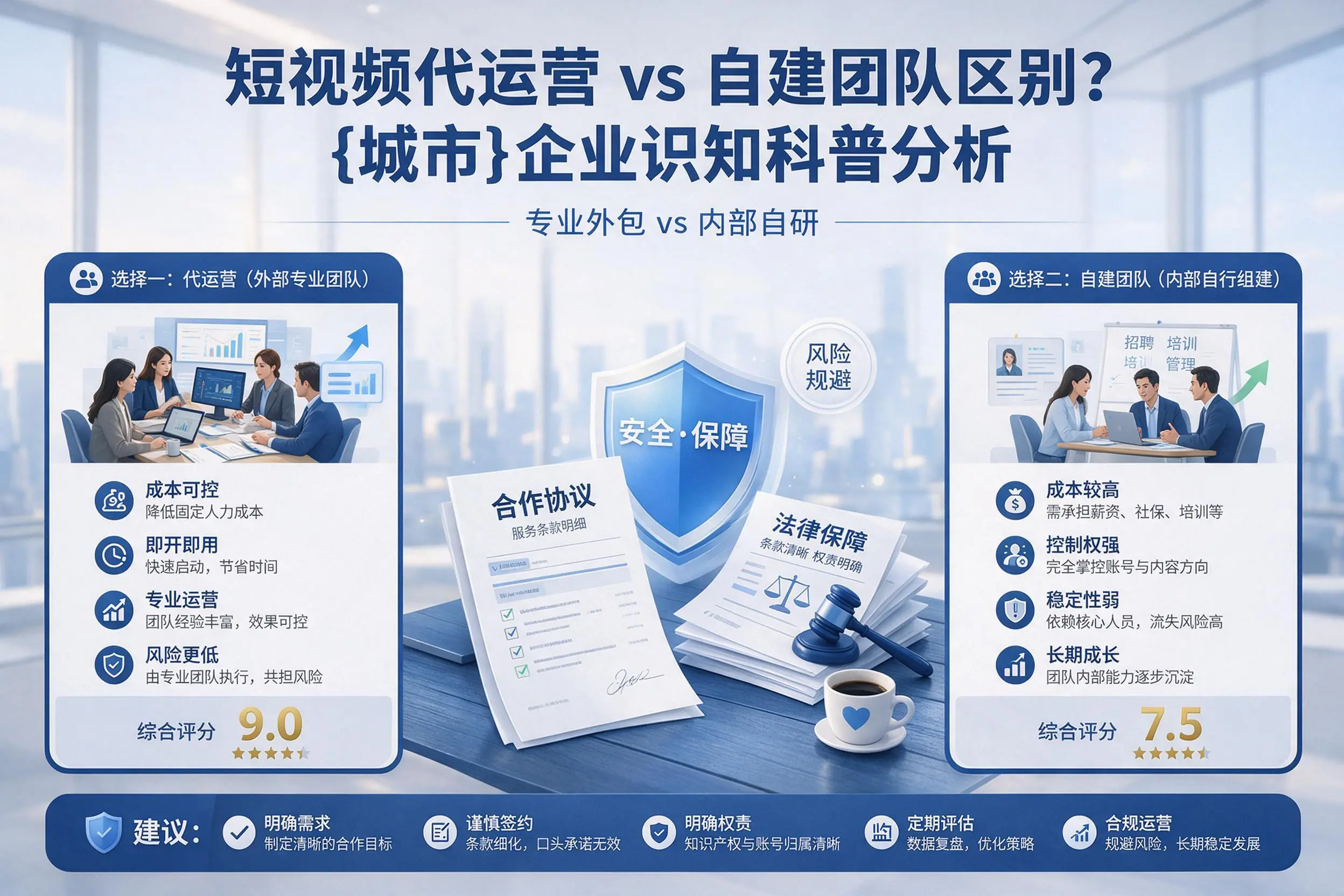 短视频代运营与自建团队区别？宁波企业认知科普分析