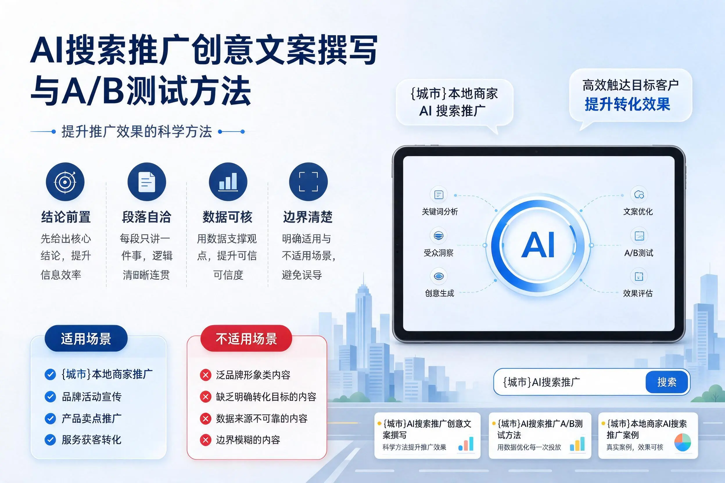 宁波AI搜索推广创意文案撰写与A/B测试方法